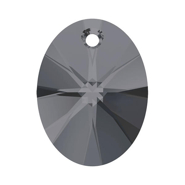 Swarovski Crystal Pendants 6028 18 mm Crystal Silver Night