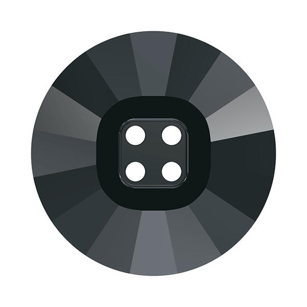 Swarovski Crystal Buttons 3018 18 mm Jet Hematite