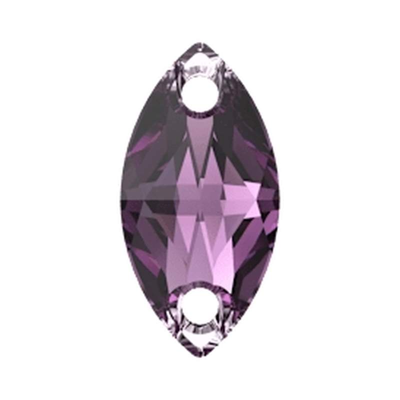 Swarovski Sew-on Crystals 3223 12 x 6 mm Amethyst F
