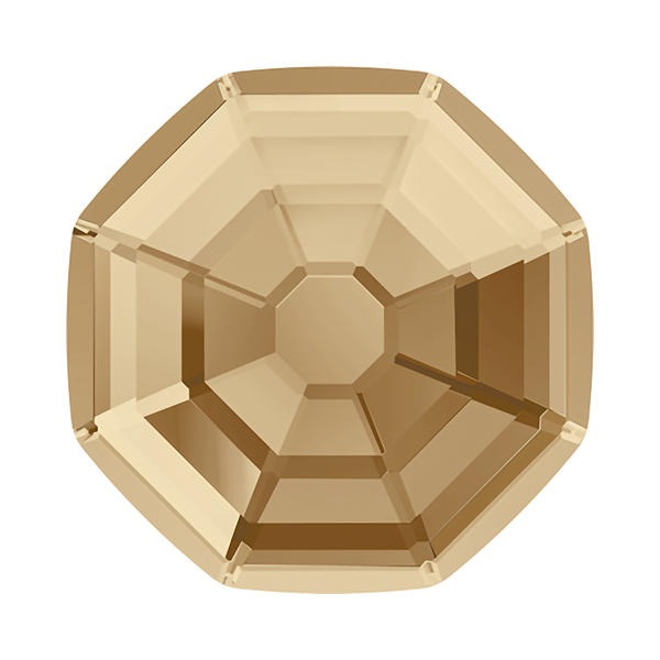 Swarovski Flatback Crystals 2611 8 mm Crystal Golden Shadow F