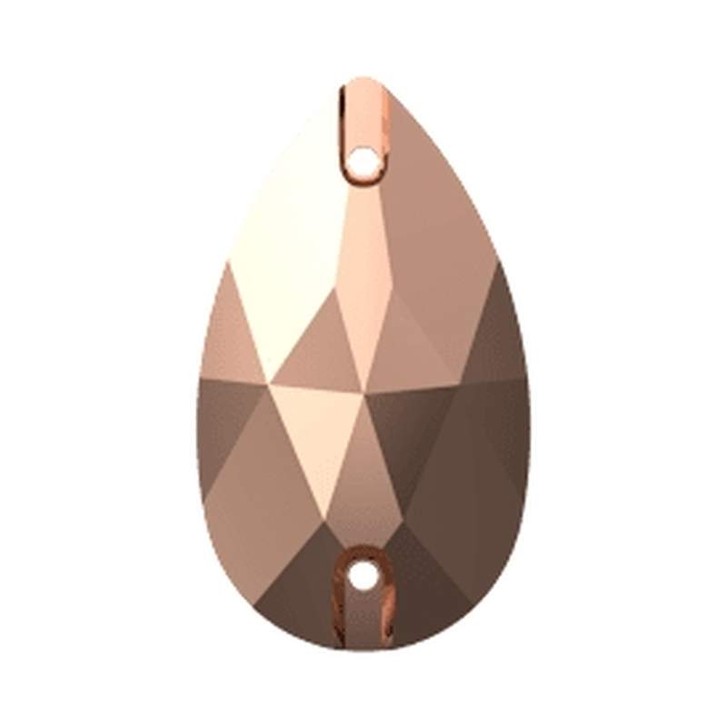 Swarovski Sew-on Crystals 3230 28 x 17 mm Crystal Rose Gold F
