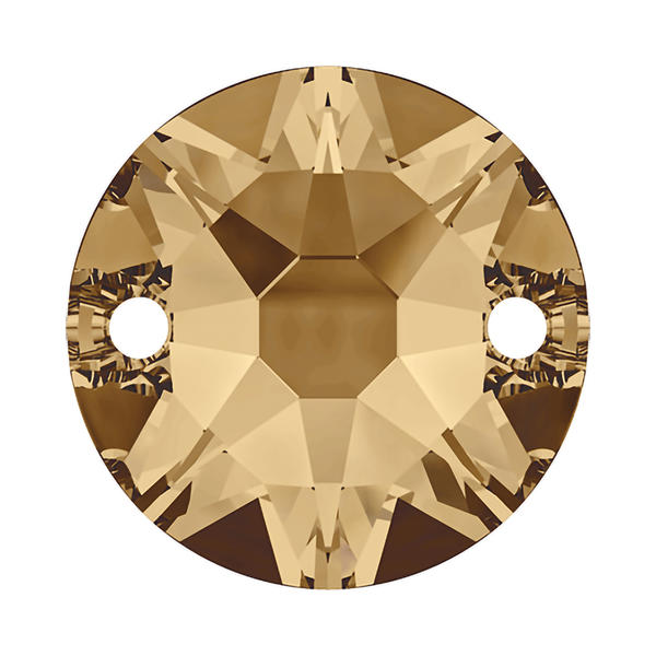 Swarovski Sew-on Crystals 3288 12 mm Crystal Golden Shadow F