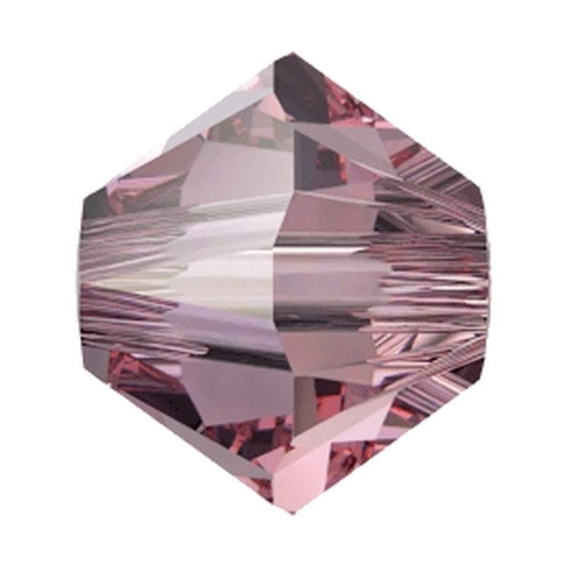 Swarovski Crystal Beads 5328 4 mm Light Rose Blue Shade
