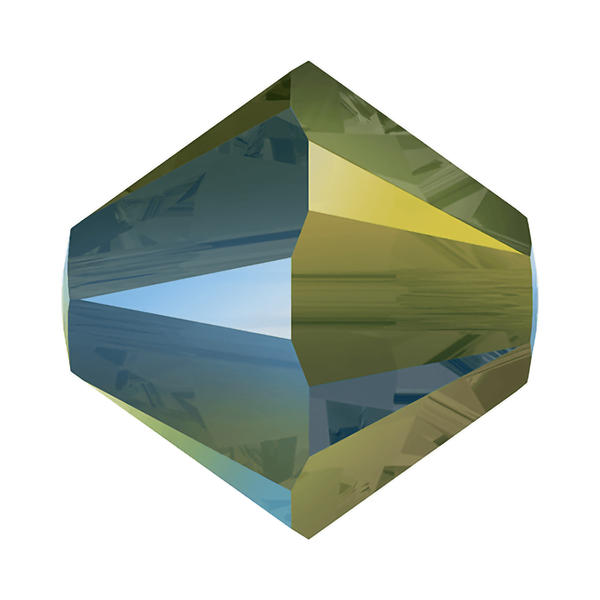 Swarovski Crystal Beads 5328 5 mm Crystal Iridescent Green