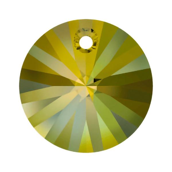 Swarovski Crystal Pendants 6428 6 mm Crystal Iridescent Green