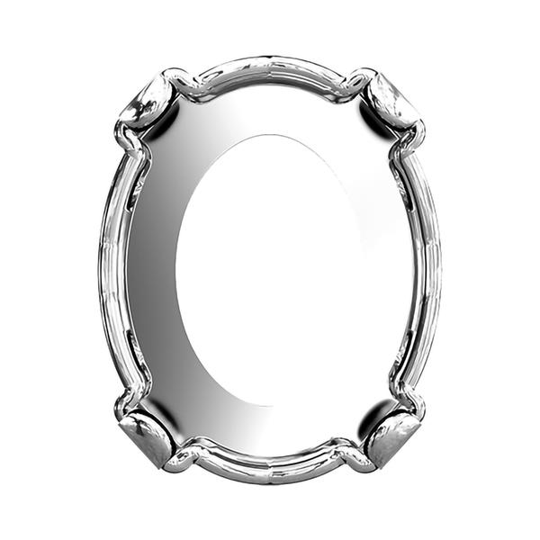 Swarovski Fancy Stone Settings 4128/S 6 x 4 mm Rhodium 3PH2OH