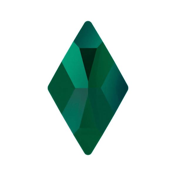 Swarovski Flatback Crystals 2709 10 x 6 mm Emerald Unfoiled