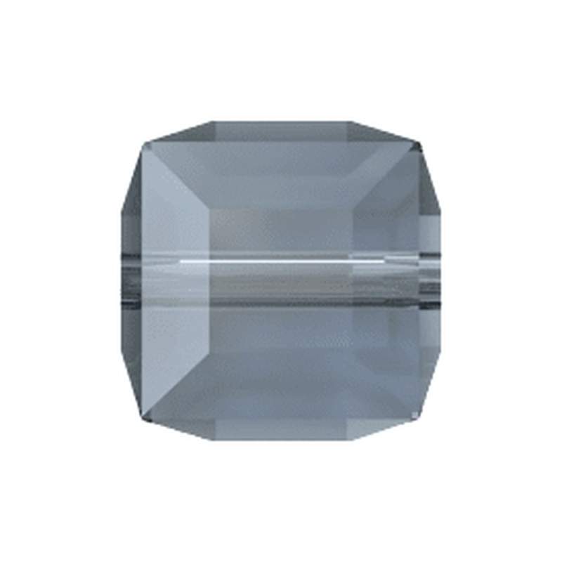 Swarovski Crystal Beads 5601 6 mm Denim Blue Silver Shade B