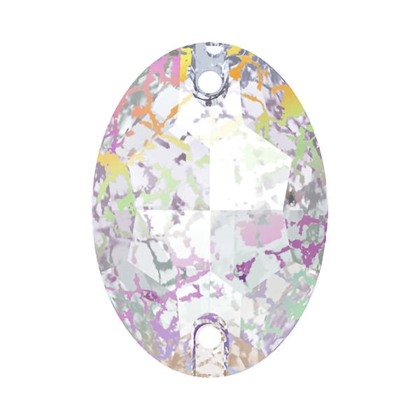 Swarovski Sew-on Crystals 3210 10 x 7 mm Crystal White Patina F