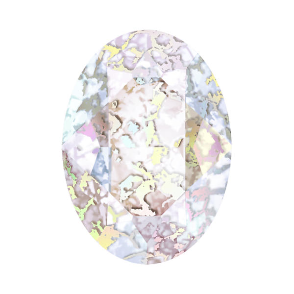 Swarovski Fancy Stones 4120 8 x 6 mm Crystal White Patina F