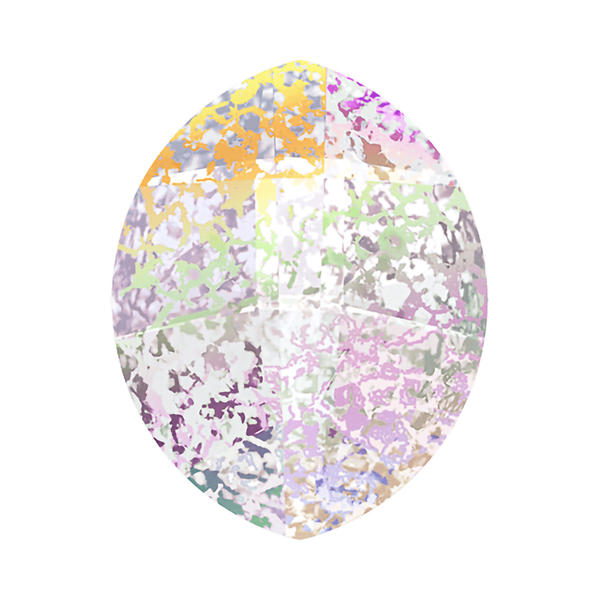 Swarovski Fancy Stones 4224 14 x 11 mm Crystal White Patina F