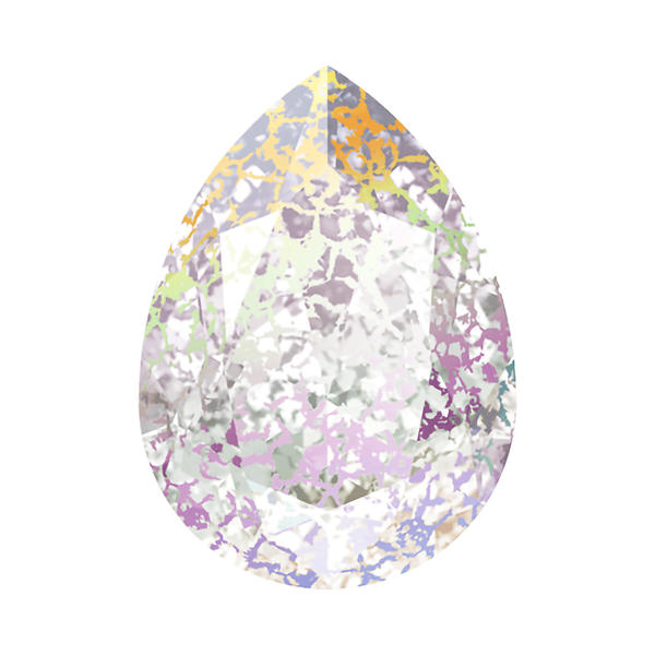 Swarovski Fancy Stones 4320 8 x 6 mm Crystal White Patina F