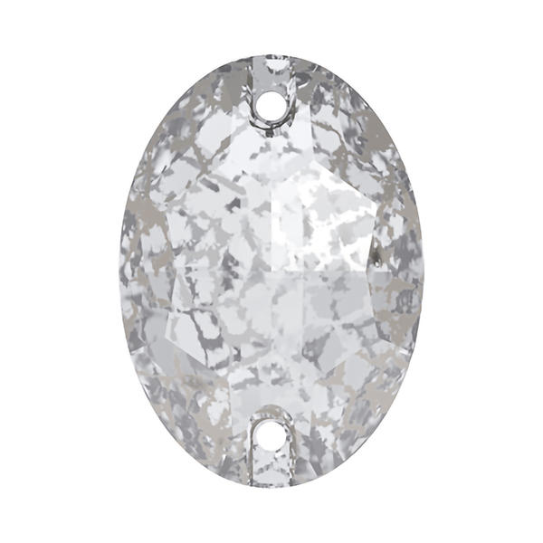 Swarovski Sew-on Crystals 3210 24 x 17 mm Crystal Silver Patina F