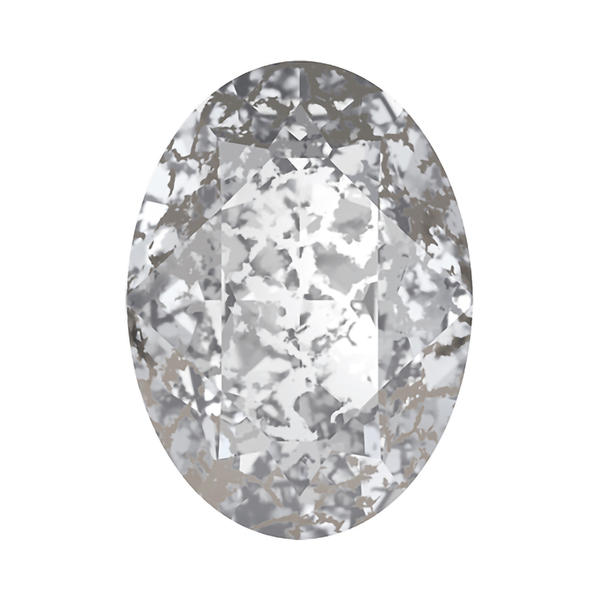 Swarovski Fancy Stones 4120 14 x 10 mm Crystal Silver Patina F