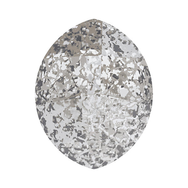 Swarovski Fancy Stones 4224 10 x 8 mm Crystal Silver Patina F
