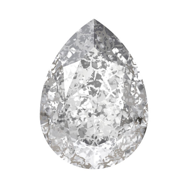 Swarovski Fancy Stones 4320 6 x 4 mm Crystal Silver Patina