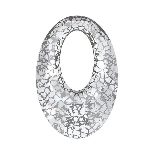 Swarovski Crystal Pendants 6040 20 mm Crystal Silver Patina