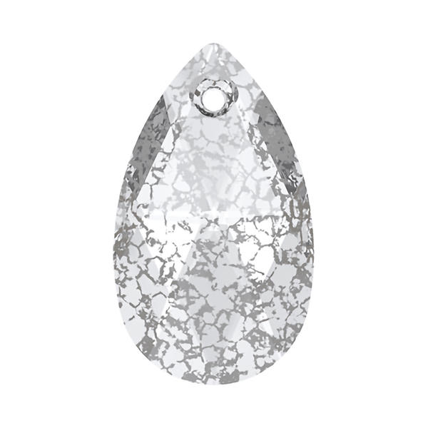 Swarovski Crystal Pendants 6106 22 mm Crystal Silver Patina