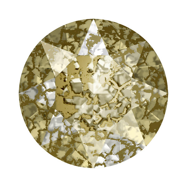 Swarovski Round Stones 1088 pp 31 Crystal Golden Patina F
