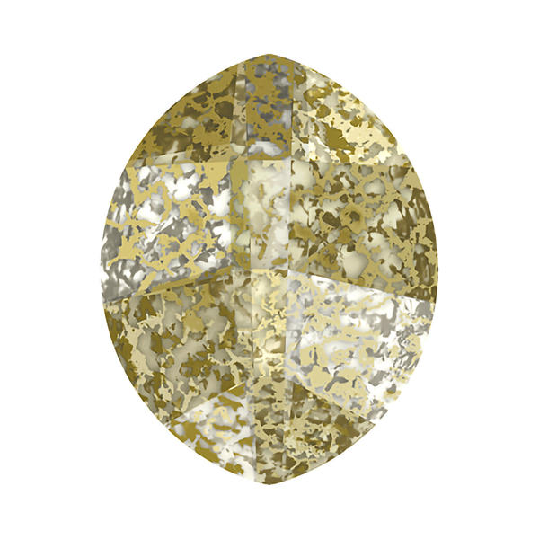Swarovski Fancy Stones 4224 10 x 8 mm Crystal Golden Patina F