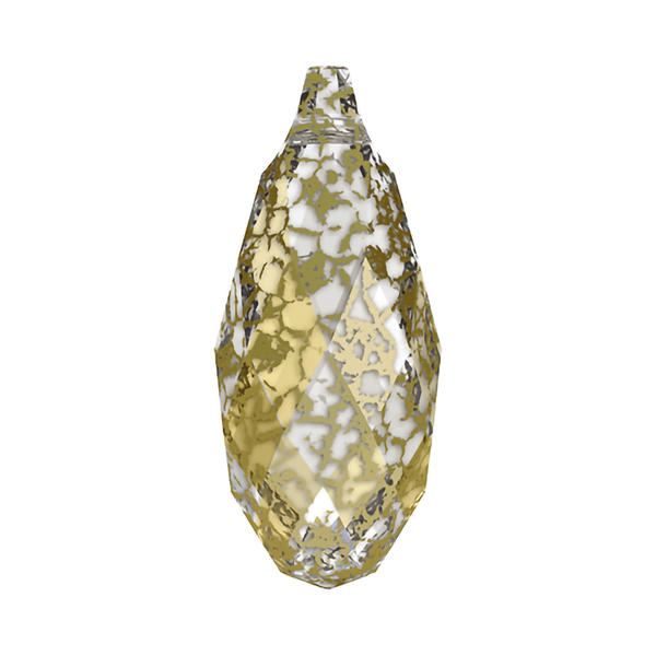 Swarovski Crystal Pendants 6010 11 x 5,5 mm Crystal Golden Patina