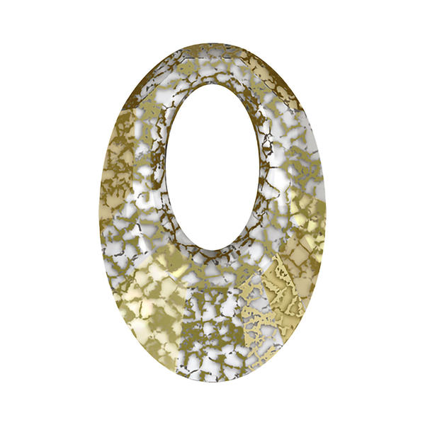 Swarovski Crystal Pendants 6040 30 mm Crystal Golden Patina