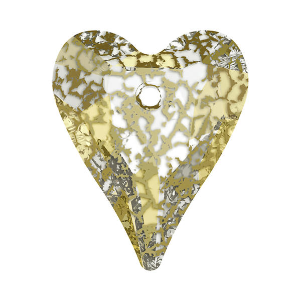 Swarovski Crystal Pendants 6240 37 mm Crystal Golden Patina