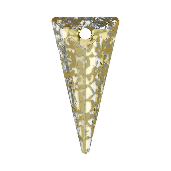 Swarovski Crystal Pendants 6480 18 mm Crystal Golden Patina