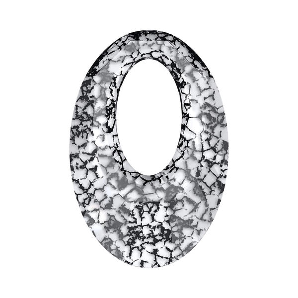 Swarovski Crystal Pendants 6040 30 mm Crystal Black Patina