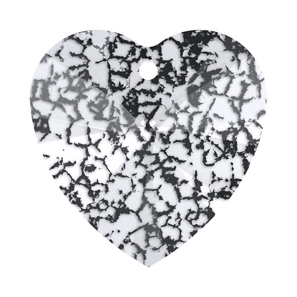 Swarovski Crystal Pendants 6228 14,4 x 14 mm Crystal Black Patina