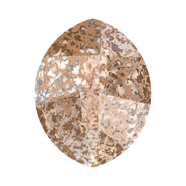 Swarovski Fancy Stones 4224 10 x 8 mm Crystal Rose Patina F