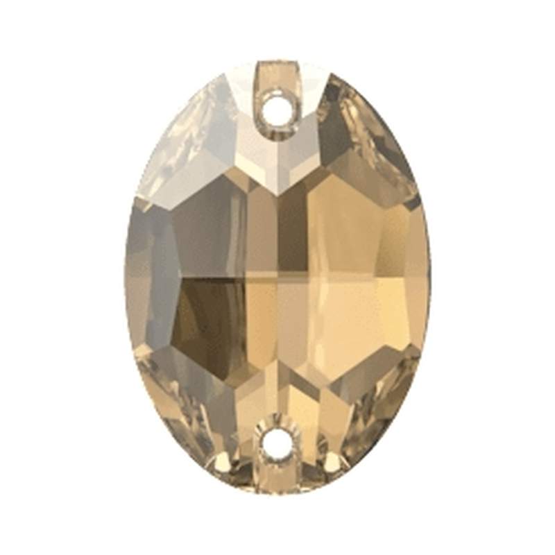 Swarovski Sew-on Crystals 3210 24 x 17 mm Crystal Golden Shadow F