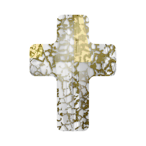 Swarovski Crystal Beads 5378 14 mm Crystal Golden Patina