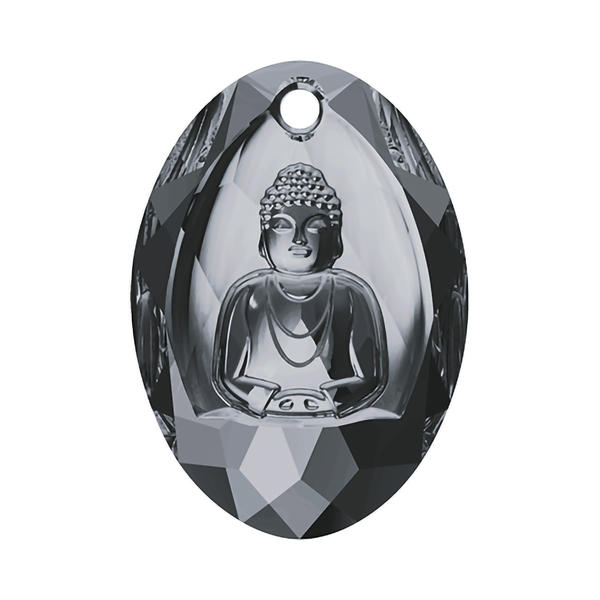 Swarovski Crystal Pendants 6871 28 x 19,8 mm Crystal Silver Night