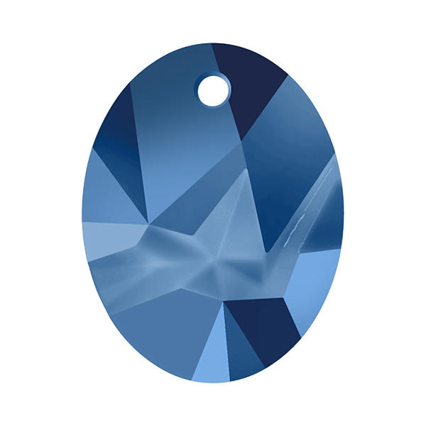 Swarovski Crystal Pendants 6911 36 mm Crystal Metallic Blue