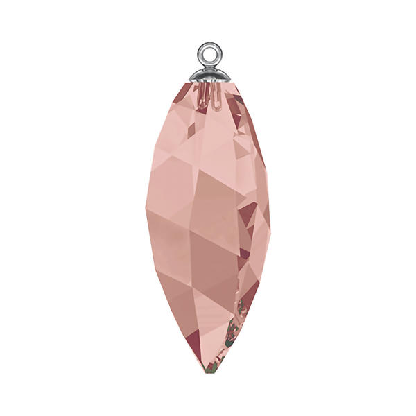 Swarovski Crystal Pendants 6541 34,5 mm Blush Rose RHOD