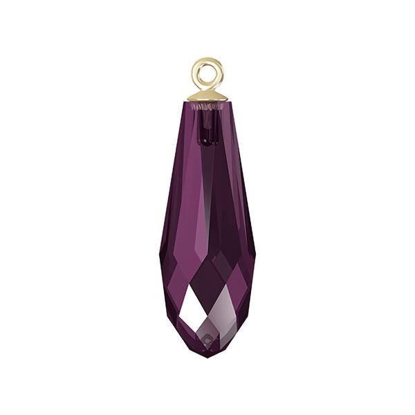 Swarovski Crystal Pendants 6531 24 mm Amethyst GOLD