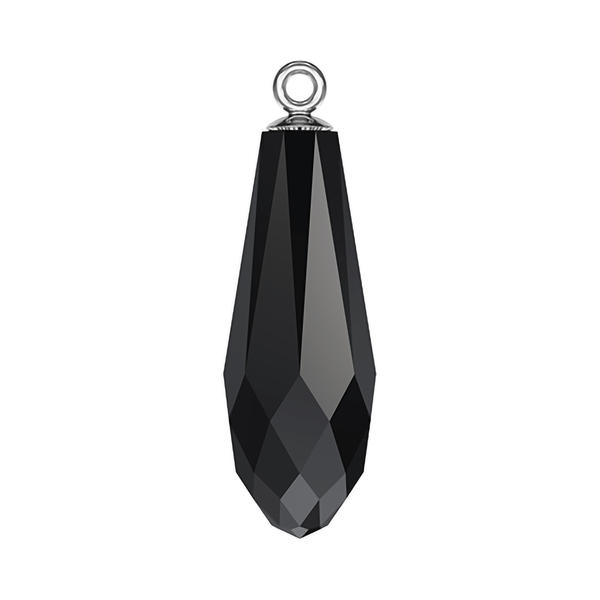 Swarovski Crystal Pendants 6531 24 mm Jet RHOD