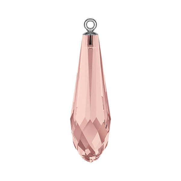 Swarovski Crystal Pendants 6531 34 mm Blush Rose RHOD