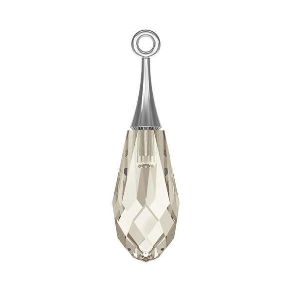 Swarovski Crystal Pendants 6532 21 mm Crystal Silver Shade GOLD