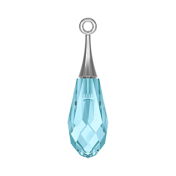 Swarovski Crystal Pendants 6532 21 mm Aquamarine RHOD