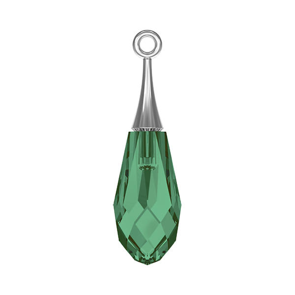 Swarovski Crystal Pendants 6532 21 mm Emerald RHOD