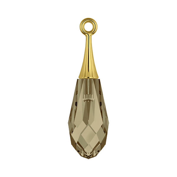 Swarovski Crystal Pendants 6532 44 mm Smoky Quartz RHOD