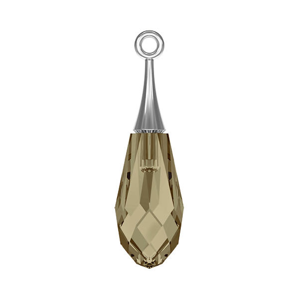 Swarovski Crystal Pendants 6532 21 mm Smoky Quartz RHOD