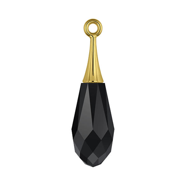 Swarovski Crystal Pendants 6532 21 mm Jet GOLD