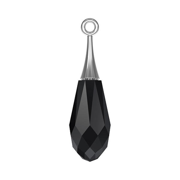 Swarovski Crystal Pendants 6532 21 mm Jet RHOD