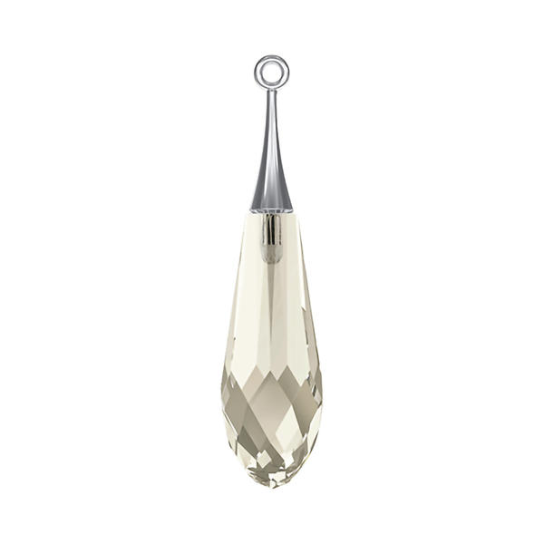 Swarovski Crystal Pendants 6532 31,5 mm Crystal Silver Shade RHOD