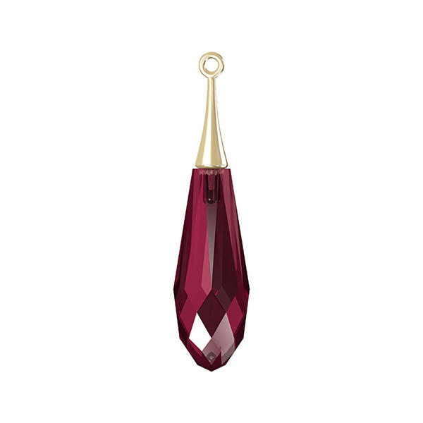 Swarovski Crystal Pendants 6532 31,5 mm Ruby GOLD