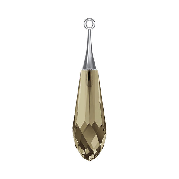 Swarovski Crystal Pendants 6532 31,5 mm Smoky Quartz RHOD