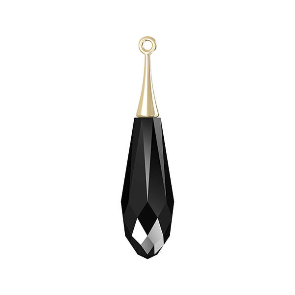 Swarovski Crystal Pendants 6532 31,5 mm Jet GOLD